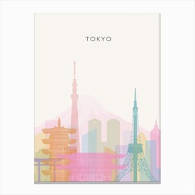 Rainbow Tokyo Skyline Canvas Print