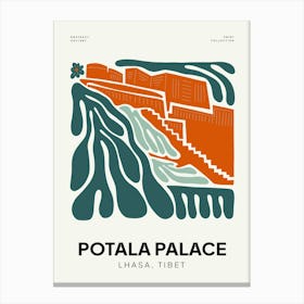 Travel Potala Palace Abstract Gallery Canvas Print