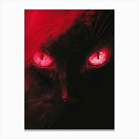 Red Eyes Of A Cat Canvas Print