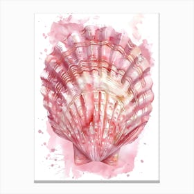 Watercolor Sea Shell 11 Canvas Print