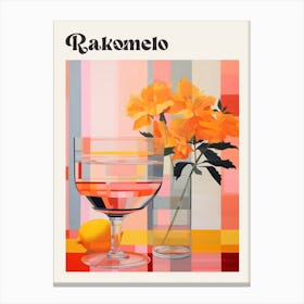 Rakomelo 2 Retro Cocktail Poster Canvas Print
