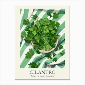 Marche Aux Legumes Cilantro Summer Illustration 5 Canvas Print