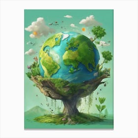 Love Earth Square Art Print Canvas Print