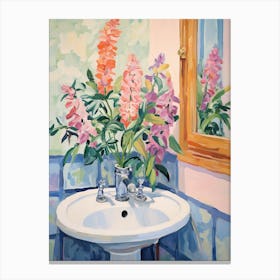 A Vase With Snapdragon, Flower Bouquet 2 Canvas Print