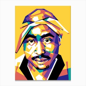 Tupac Shakur Wpap 1 Canvas Print