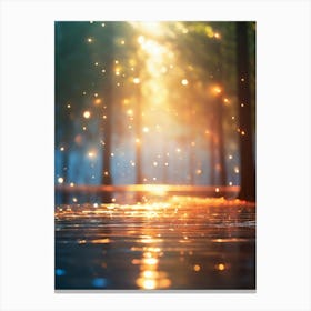 Sunrise In The Forest 3 Canvas Print