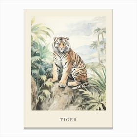 Beatrix Potter Inspired  Animal Watercolour Tiger 2 Canvas Print
