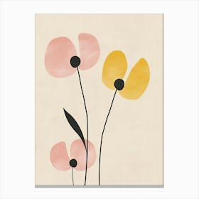 Sioux Falls Flower Market Boho Minimalist Style Canvas Print