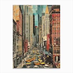 Kitsch Retro New York Collage 2 Canvas Print
