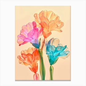 Dreamy Inflatable Flowers Carnations 6 Canvas Print