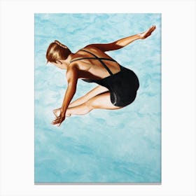 Black Swimsuit Above the Water  Canvas Print