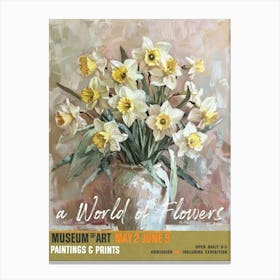 A World Of Flowers, Van Gogh Exhibition Daffodils 3 Canvas Print