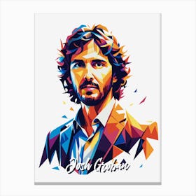 Josh Groban 01 Portrait Music Icon Style WPAP Pop Art Canvas Print