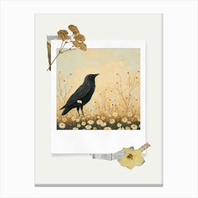 Scrapbook Bird Fairycore Painting 2 Canvas Print