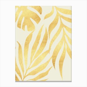 Golden tropical leaf 8 Canvas Print