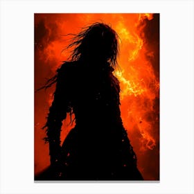 Hellfire Silhouette Canvas Print