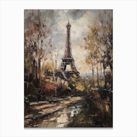 Eiffel Tower Paris France Pissarro Style 23 Canvas Print