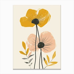 Skopje Flower Market Boho Minimalist Style Canvas Print