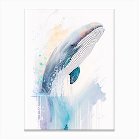 Southern Bottlenose Whale Storybook Watercolour  (2) Canvas Print