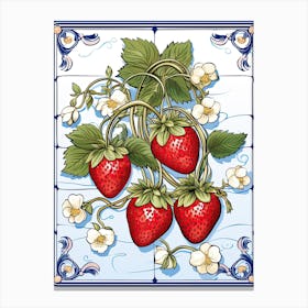 Strawberries Illustration 2 Canvas Print
