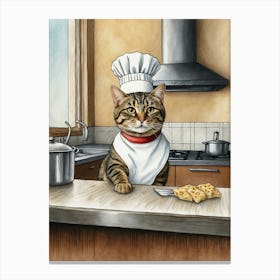 Chef Cat 2 Canvas Print