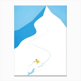 Skier On The Slopes Canvas Print