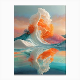Abstract Landscape Waves Of Rejuvenation Canvas Print