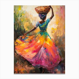 African Woman With Basket 10 Canvas Print