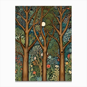 William Morris Moonlight Forest 2 Canvas Print