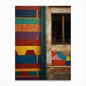 Colorful Facade Of A Building Canvas Print