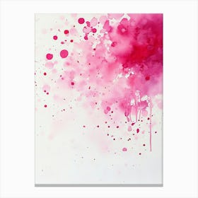 Abstract Flecks Of Pink Paint Scattered Throughout Canvas Print