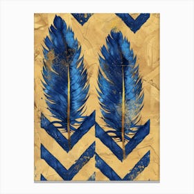 Blue Feathers 3 Canvas Print