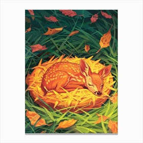 Fawn Illustration 9 Canvas Print