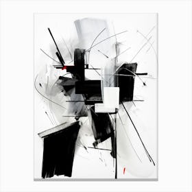 Contrast Abstract Black And White 4 Canvas Print