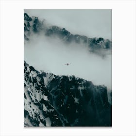 Flying Above Mountains Canvas Print