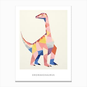 Nursery Dinosaur Art Dromaeosaurus 3 Poster Canvas Print
