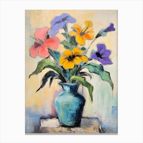 Flower Painting Fauvist Style Petunia 3 Canvas Print