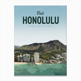 Visit Honolulu Canvas Print