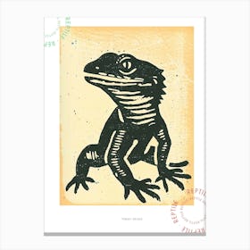 Tokay Gecko Lizard Block Colour 1 Poster Canvas Print