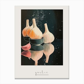Art Deco Garlic Reflection Poster Canvas Print