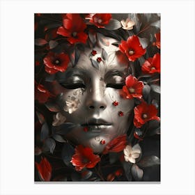 Woman With Flowers Canvas Print