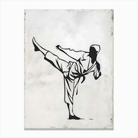 Karate Kick 1 Canvas Print