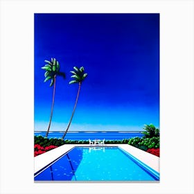 Hiroshi Nagai - Landscape, Swimming Pool 1 Canvas Print