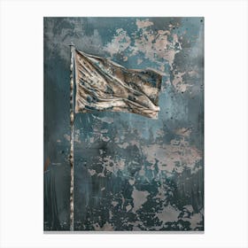 Flag In The Wind Canvas Print