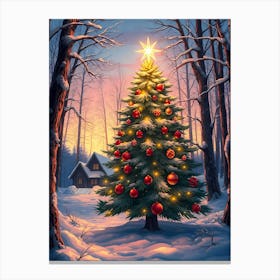 Christmas Tree In The Woods Toile