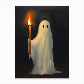 Ghost Halloween Poster Canvas Print