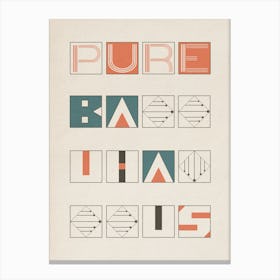 Pure Bauhaus Vintage Poster Canvas Print