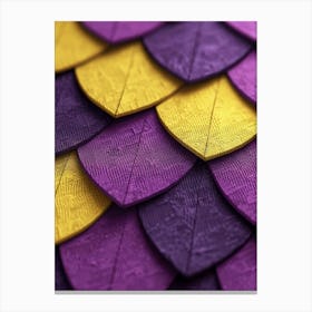 Purple And Yellow Leaves Canvas Print