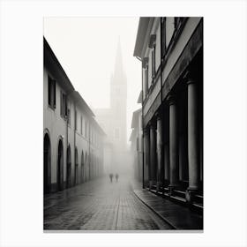 Pavia, Italy,  Black And White Analogue Photography  3 Canvas Print