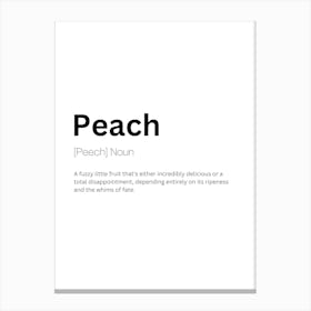 Peach Definition Meaning Canvas Print